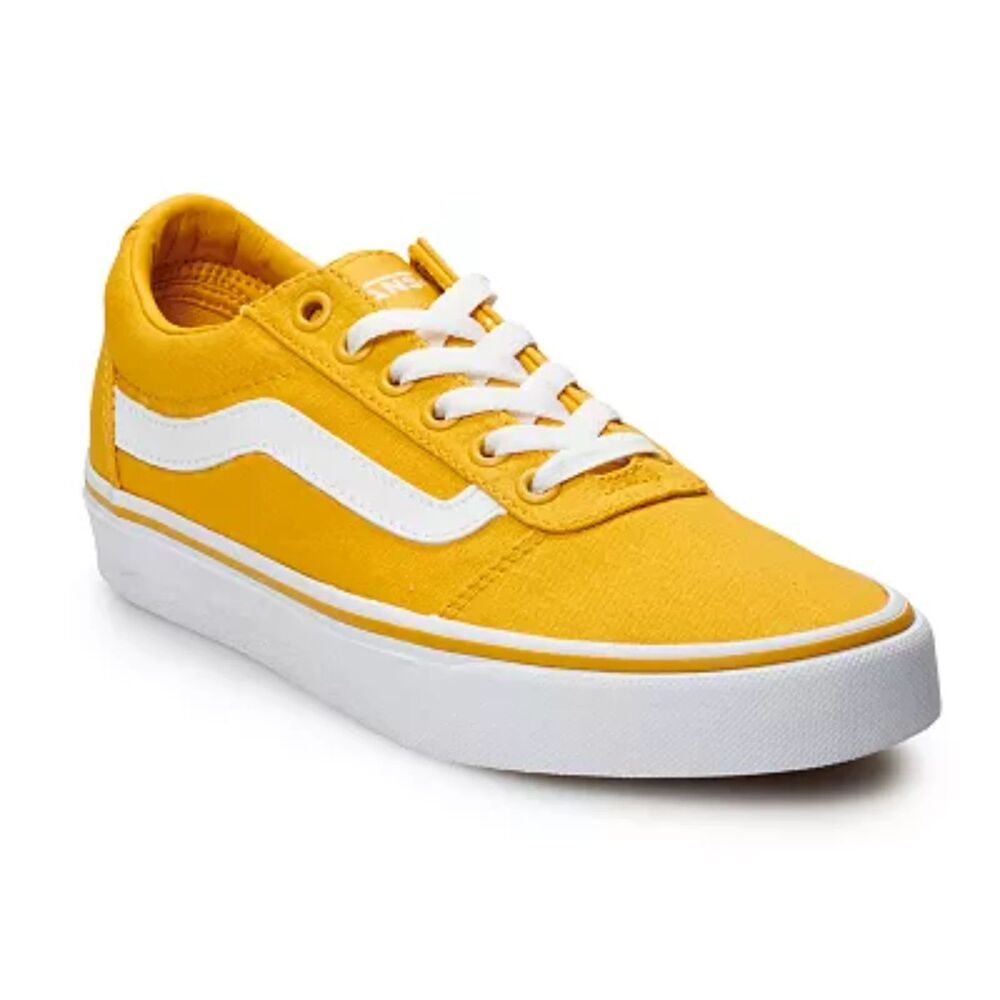 Vans Yellow and White Low-Top Sneakers